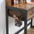 VASAGLE Dresser Table with Trifold Mirror Rustic Brown and Black RVT004B01V1