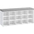 VASAGLE Storage Shoe Bench 15 Compartments with Cushion White and Grey