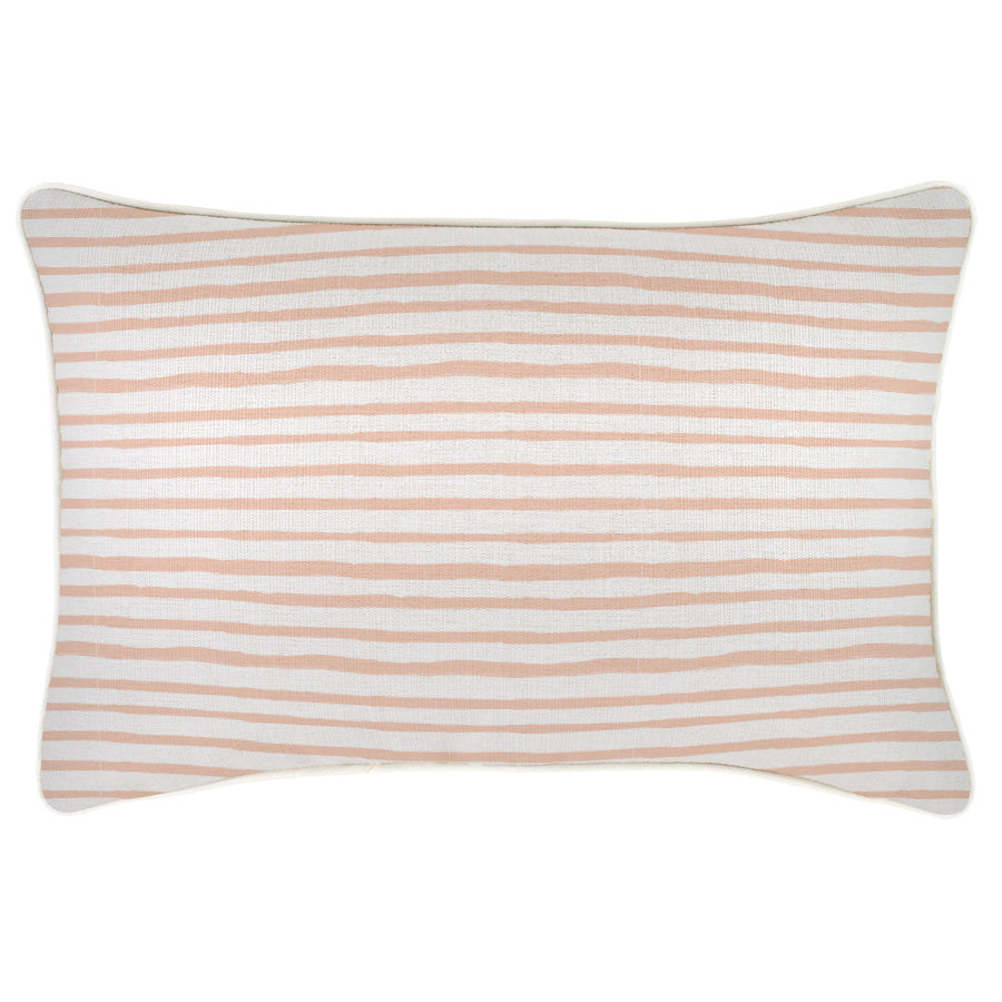 Cushion Cover-With Piping-Paint Stripes Blush-35cm x 50cm
