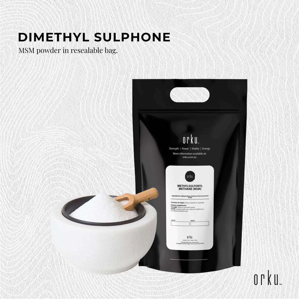 5Kg MSM Powder or Crystals Tub - 99% Pure Methylsulfonylmethane Dimethyl Sulfone