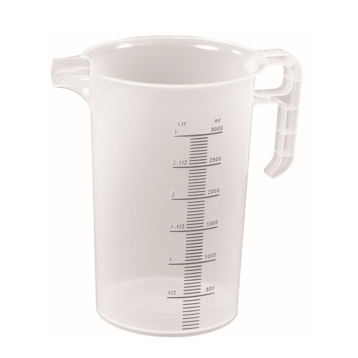 3L Measuring Jug Heavy Duty Clear Plastic Propylene Food Grade BPA 5 Pro-Jug