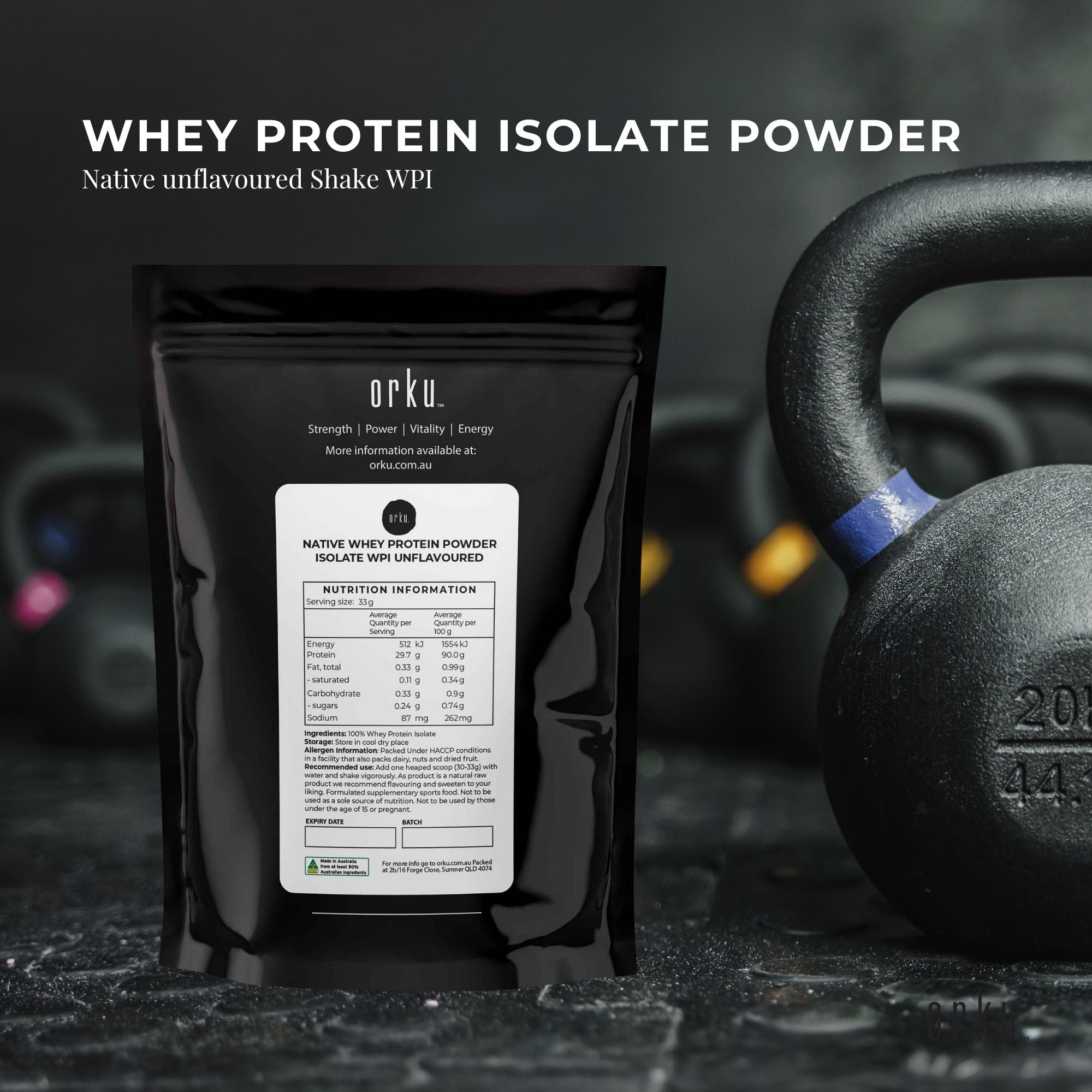 1Kg Native Unflavoured Whey Protein Isolate Powder - Shake WPI Supplement