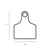 1-100 Cattle Number Ear Tag 6x7cm Set - Medium White Cow Sheep Livestock Label