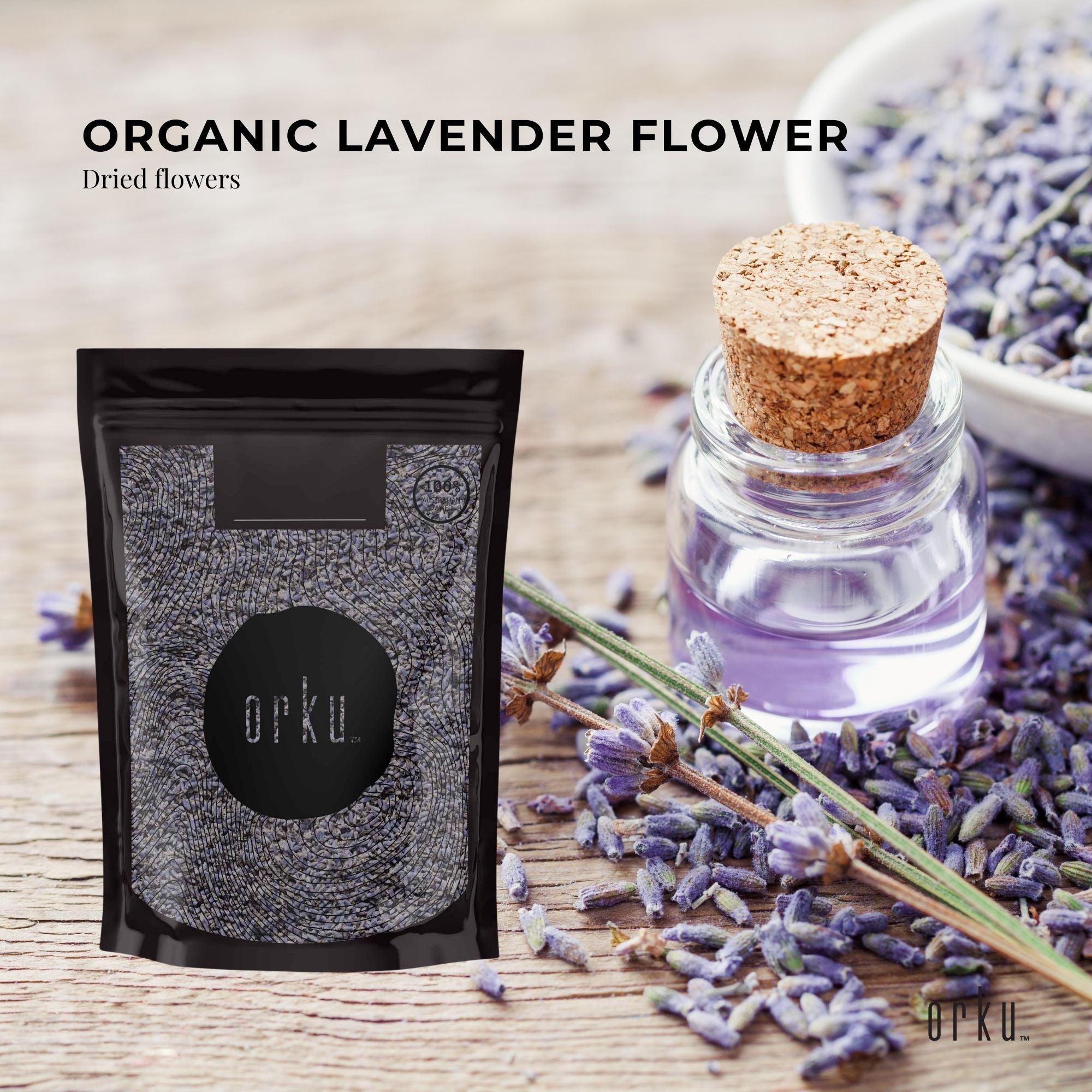 100g Organic Lavender Flower - Dried Fragrant Lavendula Angustifolia