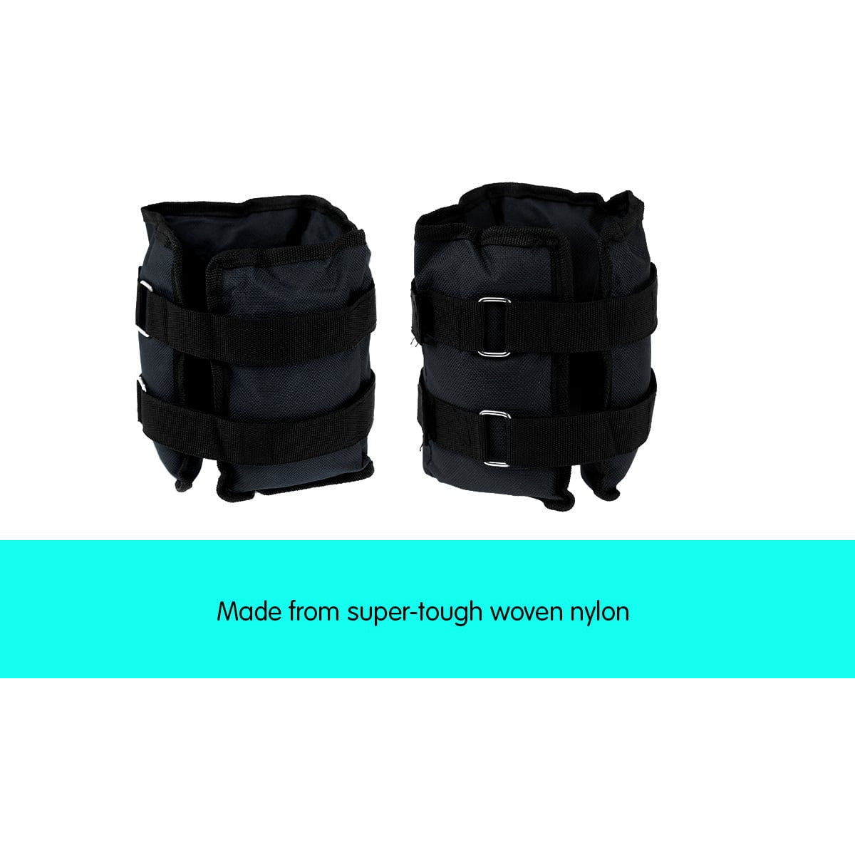 Powertrain Sports Pair 2kg Ankle Weights Home Gym Equipment Wrist Fitness Yoga Training Weights