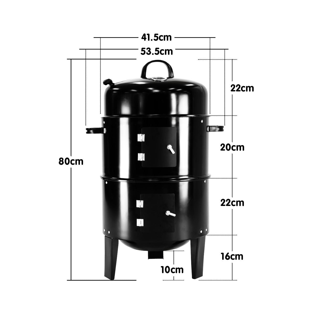 Wallaroo 3-in-1 Charcoal BBQ Smoker