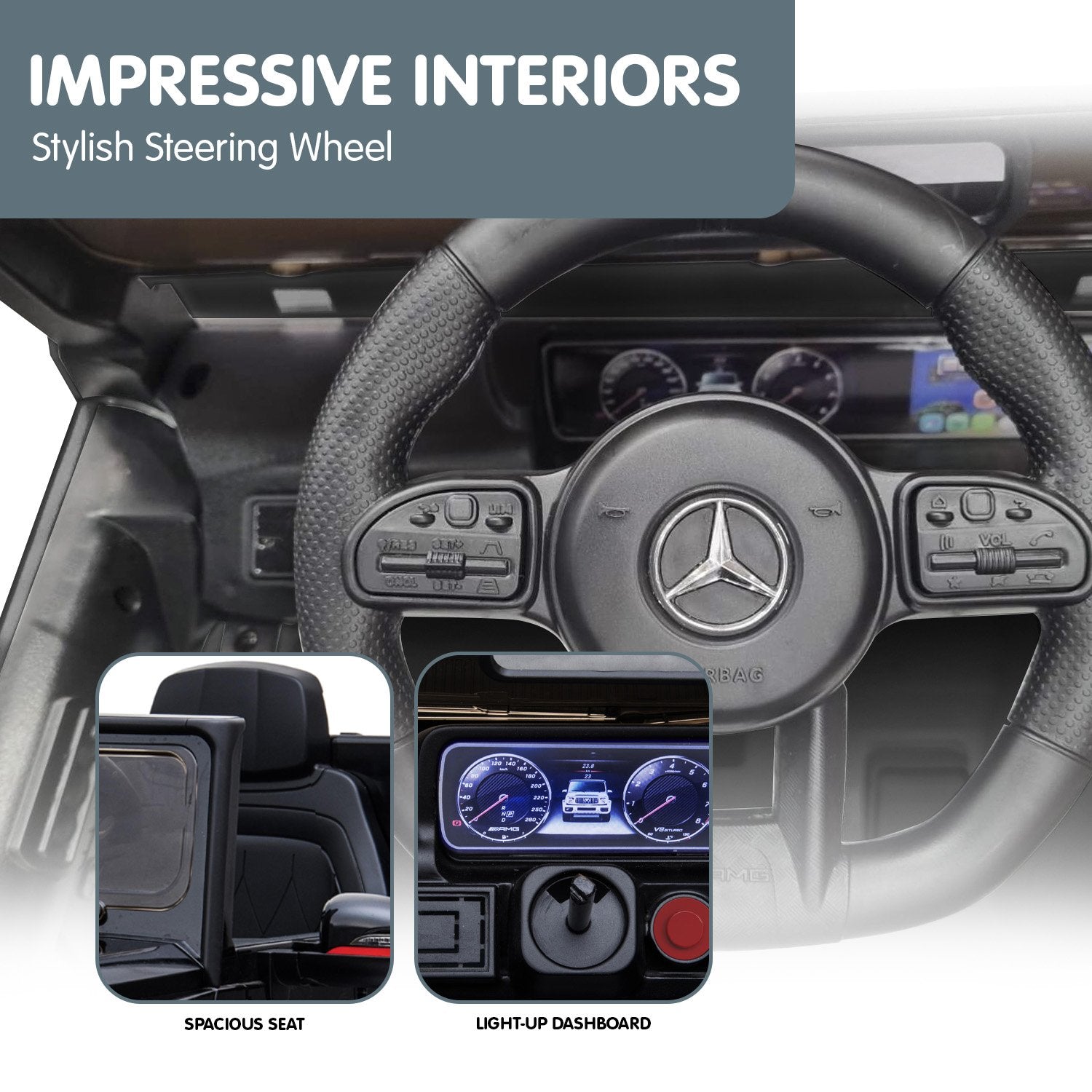 Kahuna Mercedes Benz AMG G63 Licensed Kids Ride On Electric Car Remote Control - Black