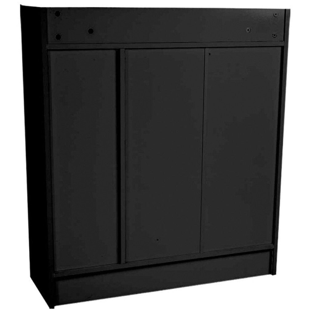 Sarantino New 21 Pairs Shoe Cabinet Rack Storage Organiser Shelf 2 Doors Cupboard Black