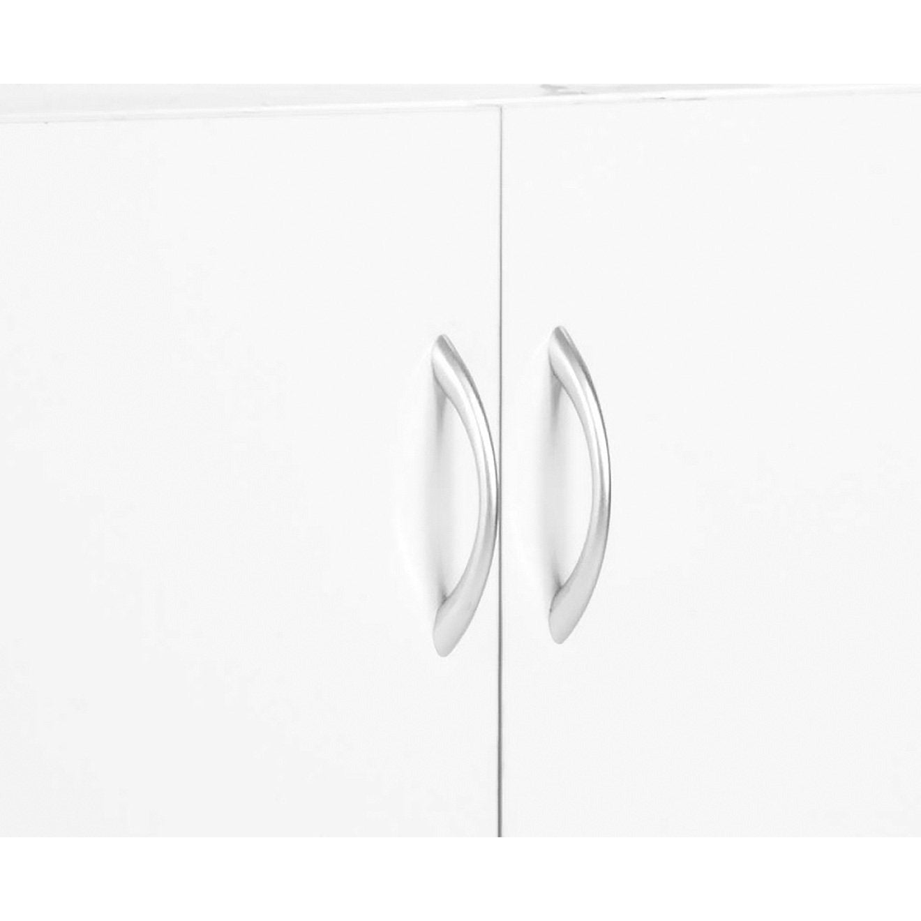 Sarantino New 21 Pairs Shoe Cabinet Rack Storage Organiser Shelf 2 Doors Cupboard White