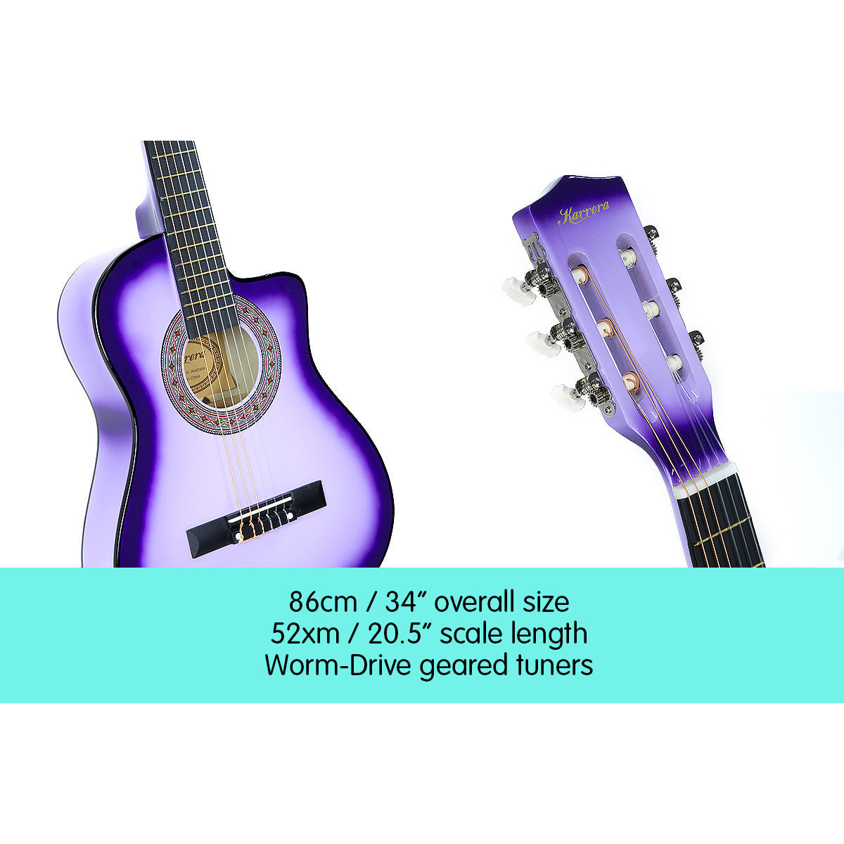 Karrera Childrens Acoustic Guitar Kids - Purple
