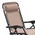 Wallaroo Zero Gravity Reclining Deck Lounge Sun Beach Chair Outdoor Folding Camping - Beige