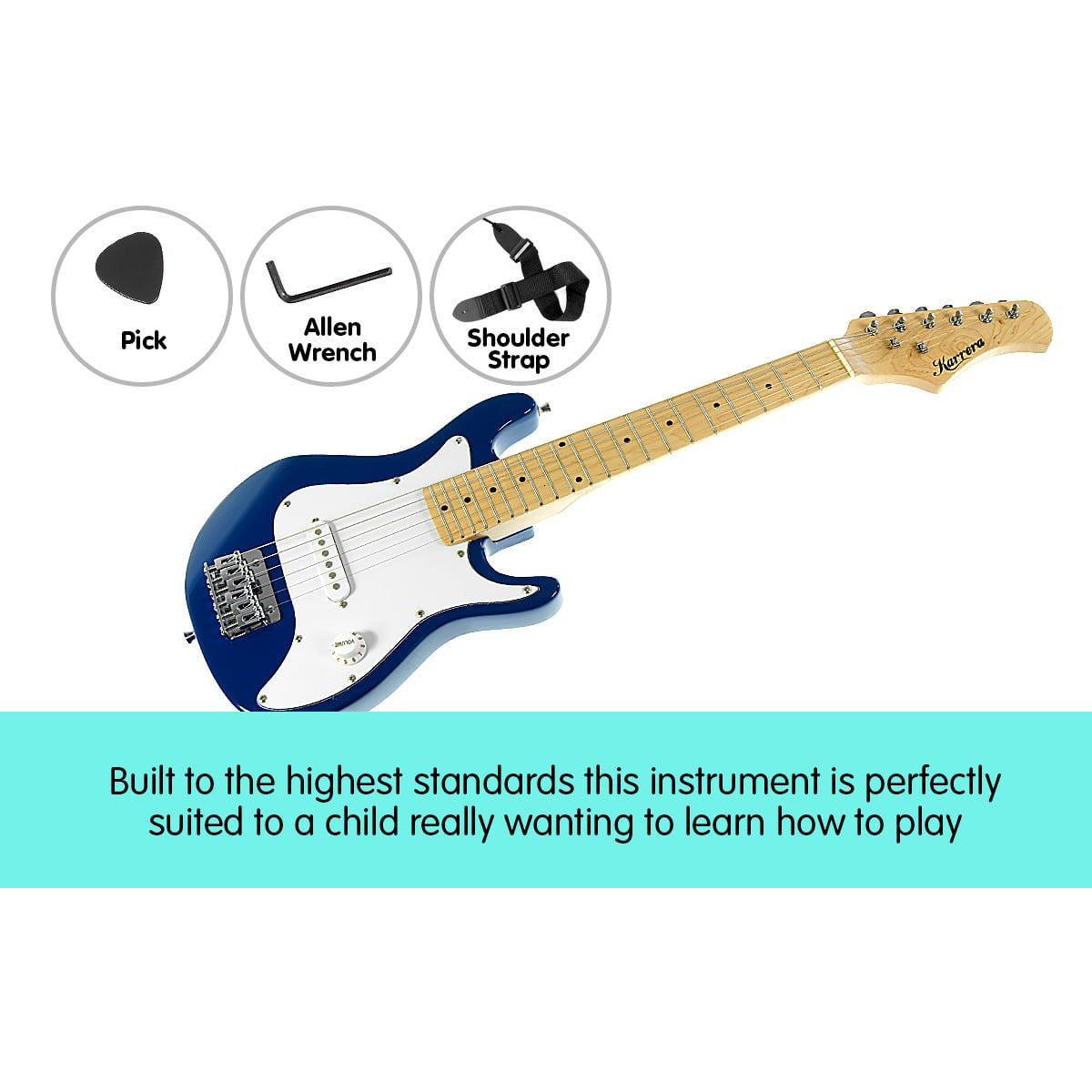 Karrera Electric Childrens Kids Guitar - Blue