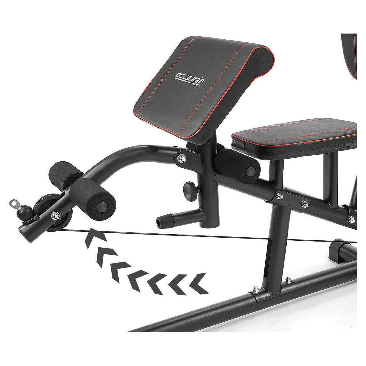 Powertrain Multi Station Home Gym With 68kg Weights Preacher Curl Pad