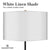 Sarantino Metal Floor Lamp Brushed Brass Finish with White Shade