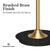 Sarantino Metal Floor Lamp Brushed Brass Finish with White Shade