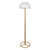 Sarantino Metal Floor Lamp with White Acrylic Shade by Sarantino