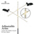 Sarantino Adjustable Two Light Lamp Black and Gold Finish