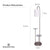 Sarantino Metal Floor Lamp with Glass Shelves