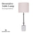 Sarantino Concrete & Metal Table Lamp with Off-White Linen Shade