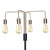 Sarantino Modern Exposed Bulb 4-Arm Industrial Light Floor Lamp