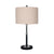 Sarantino Metal Table Lamp with Linen Drum Shade