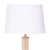 Sarantino Rattan Floor Lamp With Off-White Linen Shade by Sarantino