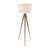Sarantino Metal Tripod Floor Spot Lamp Shade Drum in Wooden Finish