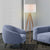 Sarantino Metal Tripod Floor Spot Lamp Shade Drum in Wooden Finish