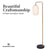 Sarantino Metal Floor Lamp With Opal Glass Shade