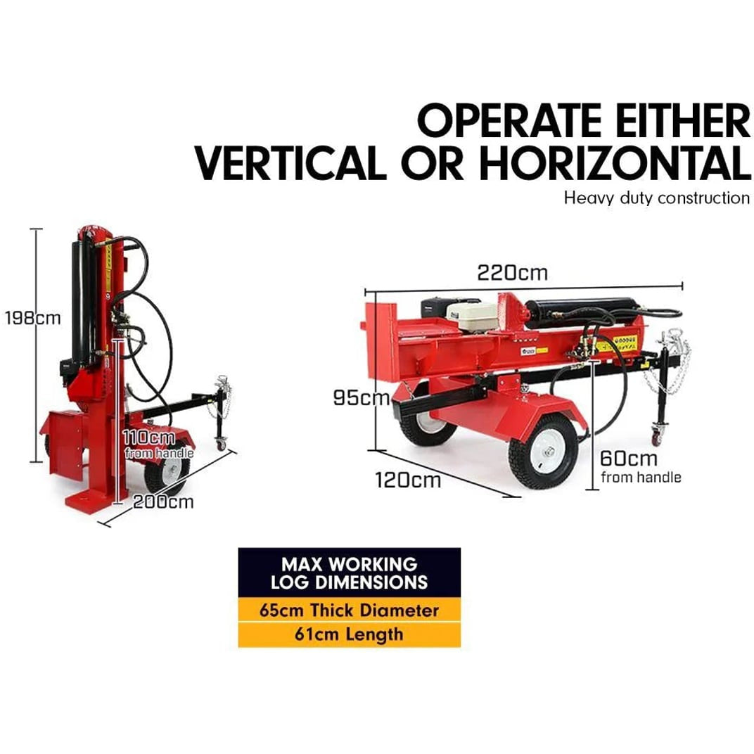 Yukon 60 Ton Diesel Electric Start Engine Hydraulic Log Splitter Wood Firewood