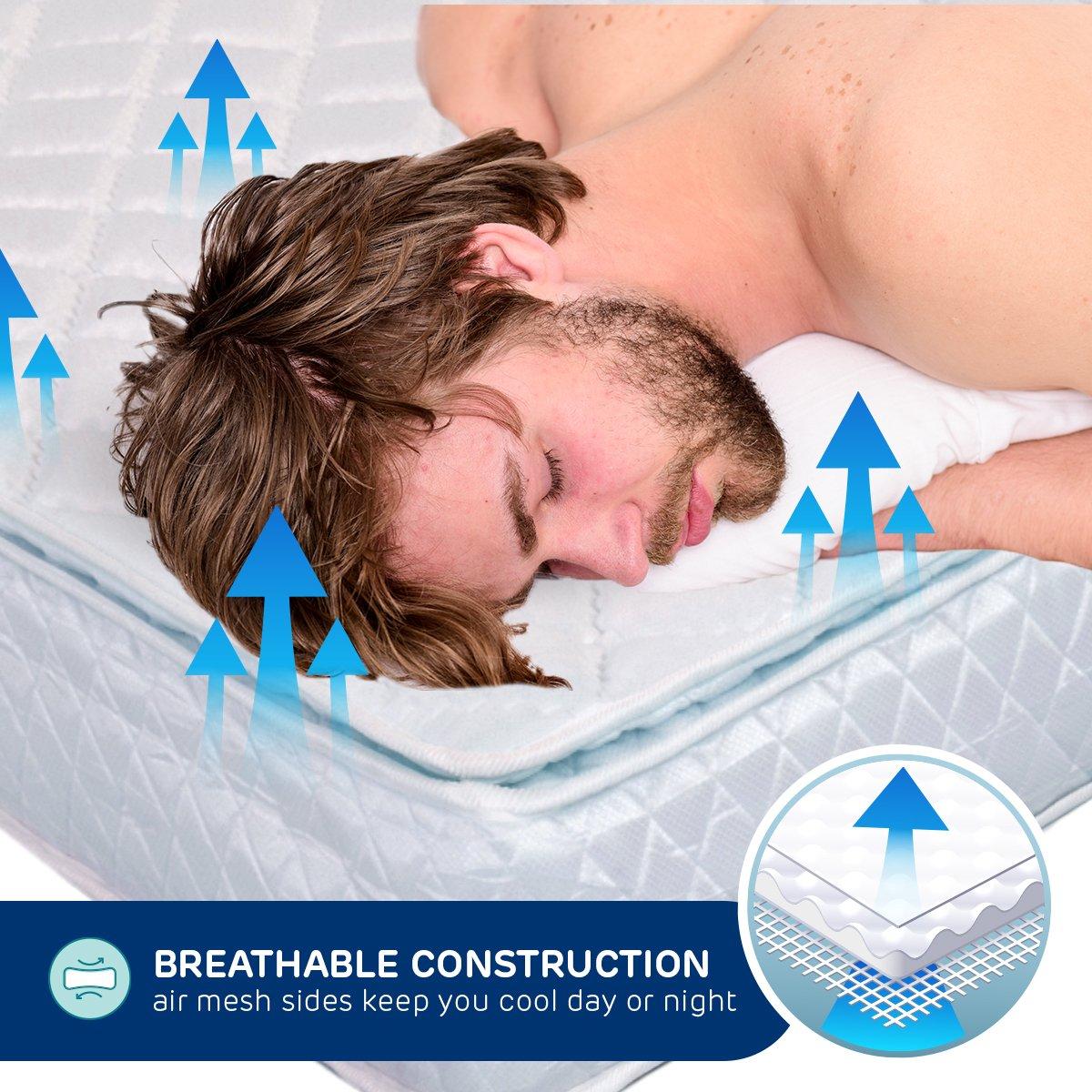 Laura Hill Mattress Queen Size Pillow Top Pocket Spring High Density Foam 22cm