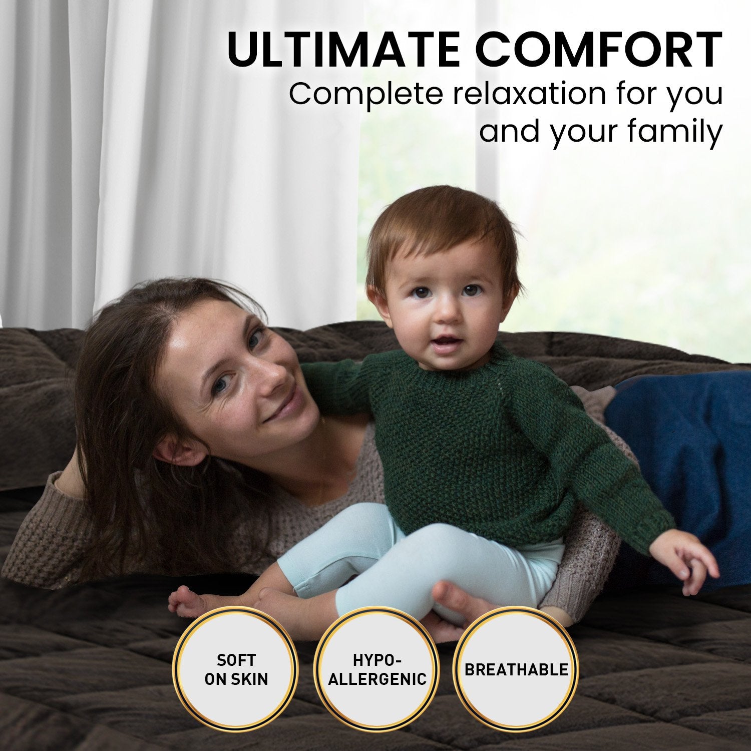 Laura Hill 500gsm Faux Mink Quilt Comforter Doona - Super King