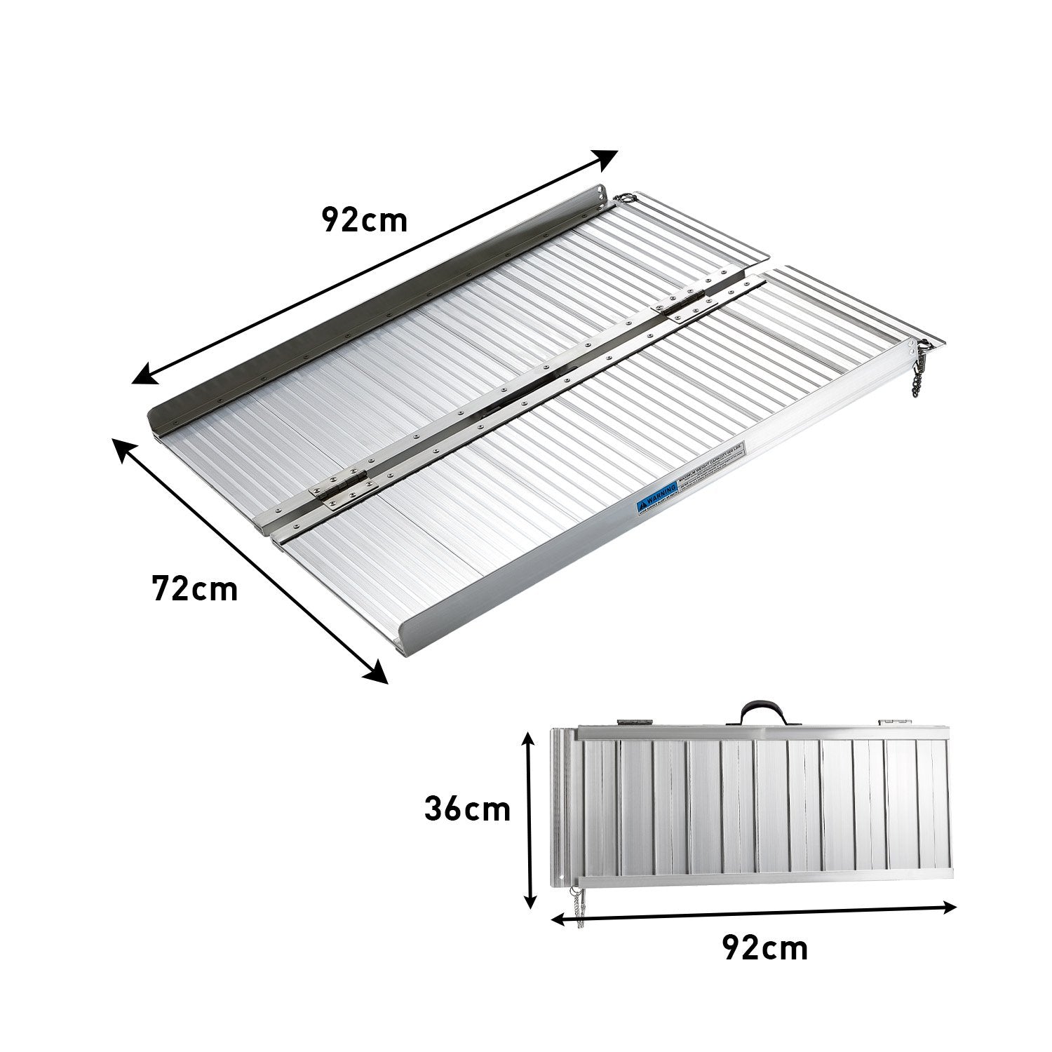 Rigg Aluminium Foldable Wheelchair Ramp With Handle - 3ft
