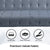 Sarantino Ava 3-seater Tufted Velvet Sofa Bed By Sarantino - Light Grey