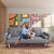 Sarantino Madison Sofa Bed Lounge Couch Futon Furniture Home Light Grey Linen Suite