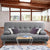 Sarantino Manhattan Sofa Bed Lounge Couch Futon Furniture Home Light Grey Linen Suite