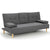 Sarantino Rochester Linen Fabric Sofa Bed Lounge Couch Futon Furniture Suite - Dark Grey