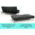 Sarantino Rochester Faux Leather Sofa Bed Lounge Couch Futon Furniture Suite - Black