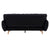 Sarantino 3 Seater Modular Linen Fabric Sofa Bed Couch Futon Suite - Black