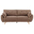 Sarantino 3 Seater Modular Linen Fabric Sofa Bed Couch Futon Suite - Brown