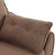 Sarantino 3 Seater Modular Linen Fabric Sofa Bed Couch Futon Suite - Brown