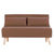 Sarantino 2-Seater Adjustable Sofa Bed Lounge Faux Linen - Brown