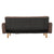 Sarantino 3-Seater Fabric Sofa Bed Futon - Brown