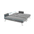 Sarantino Mia 3-Seater Corner Sofa Bed Chaise and Pillows Dark Grey