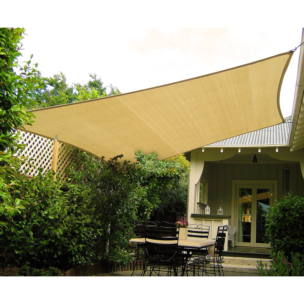 Wallaroo Square Shade Sail 10m x 10m - Sand