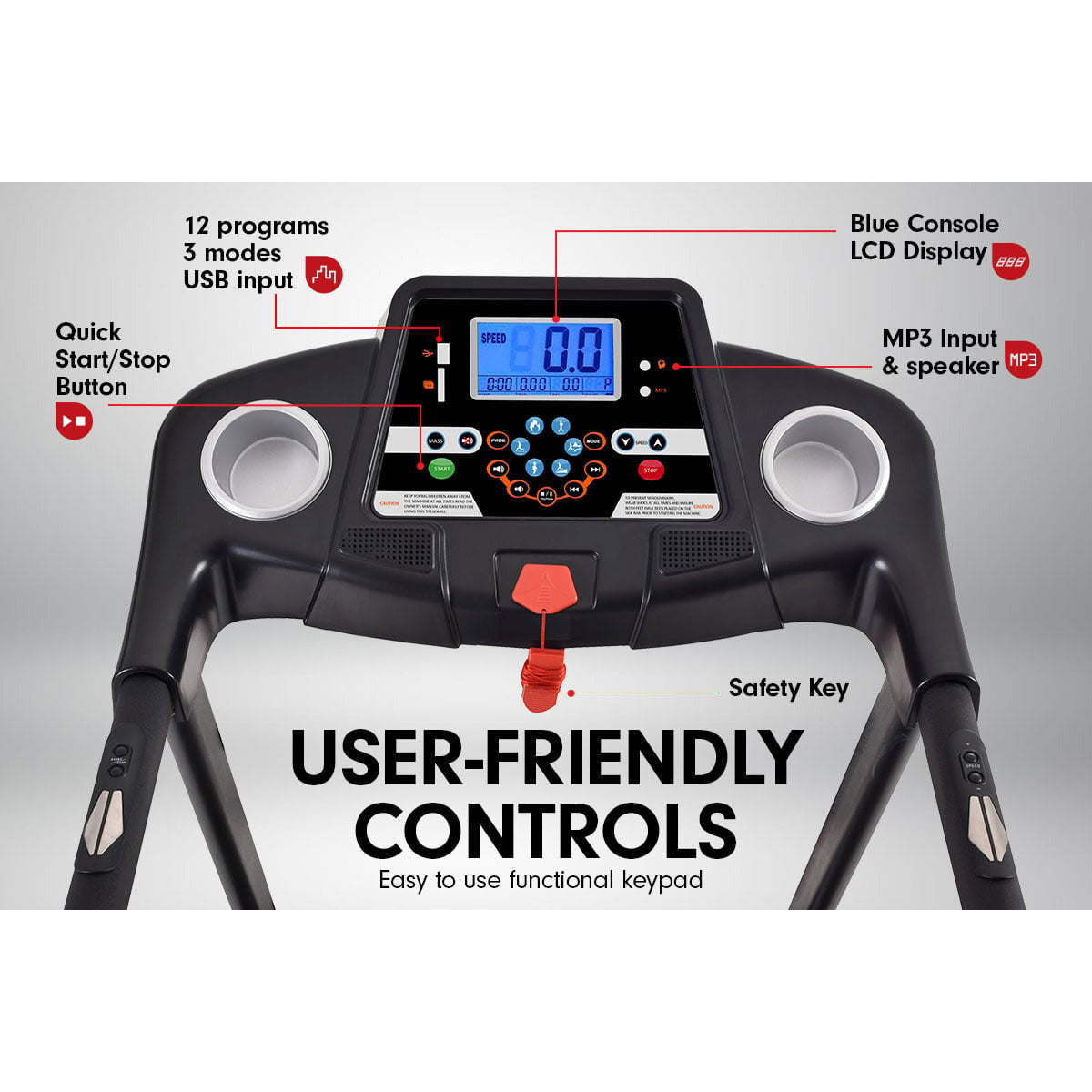 Powertrain V30 Foldable Treadmill Manual Incline Home Gym Cardio