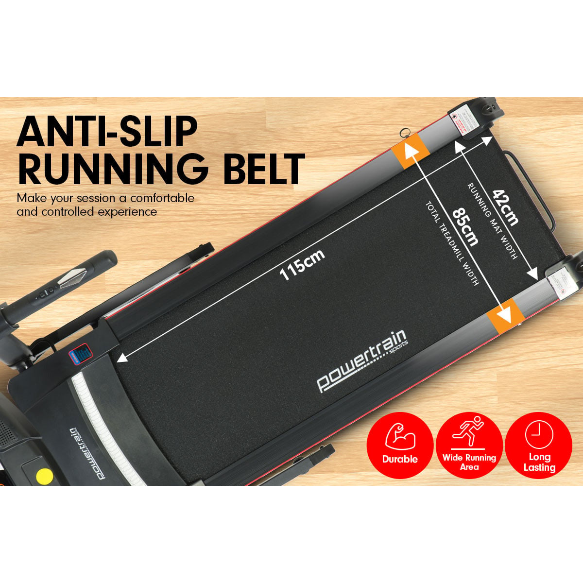 Powertrain V30 Foldable Treadmill Manual Incline Home Gym Cardio