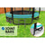 Kahuna 8ft Trampoline Free Ladder Spring Mat Net Safety Pad Cover Round Enclosure Green