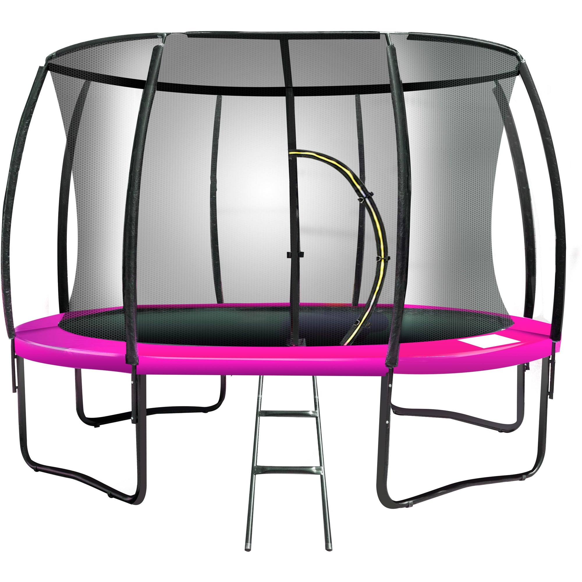 Kahuna 12ft Trampoline Free Ladder Spring Mat Net Safety Pad Cover Round Enclosure - Pink