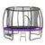 Kahuna 14ft Trampoline Free Ladder Spring Mat Net Safety Pad Cover Round Enclosure - Purple